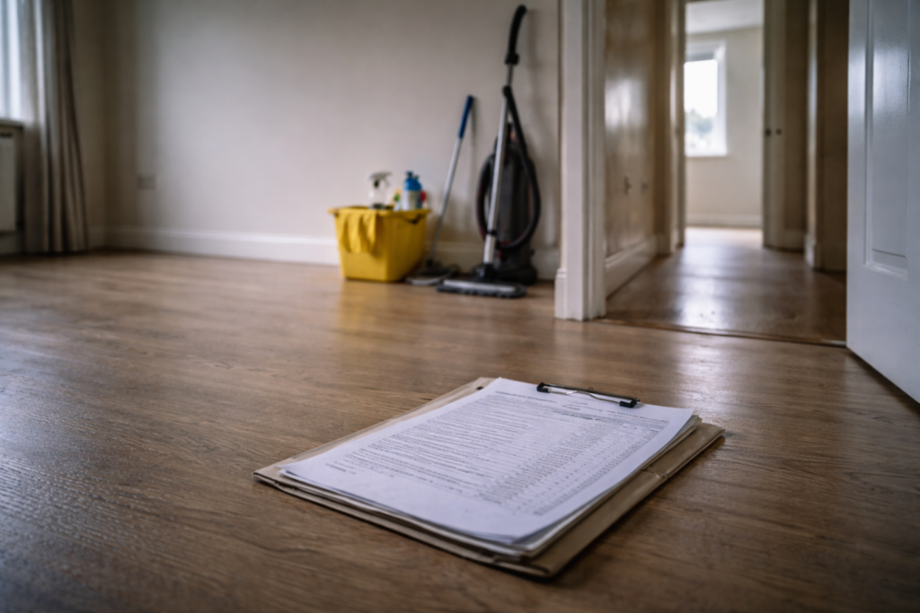 End of tenancy cleaning dispute