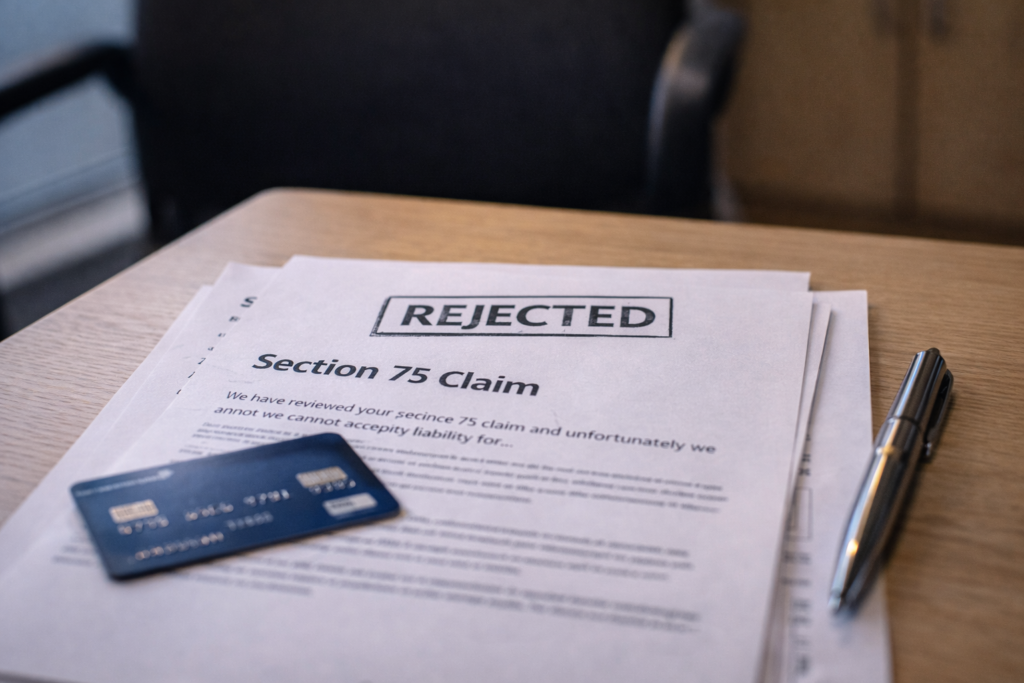 Section 75 claim rejected by lender